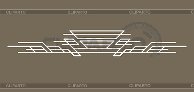 Elemento geométrico de línea. Decorativo étnico tribal | Ilustración vectorial de stock |ID 7649185