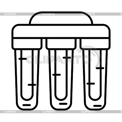 Icono de filtro de agua. Aqua o línea delgada líquida  | Ilustración vectorial de stock |ID 7653713