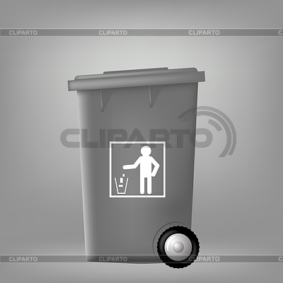 Grau PlasticTrashcan | Stock Vektorgrafik |ID 5318032