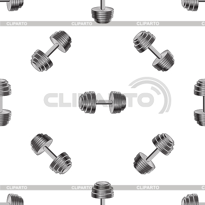 Fondo metálico de Dumbell inconsútil del deporte | Ilustración vectorial de stock |ID 5828115