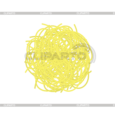 Espagueti de productos de harina cocidos | Ilustración vectorial de stock |ID 6561618