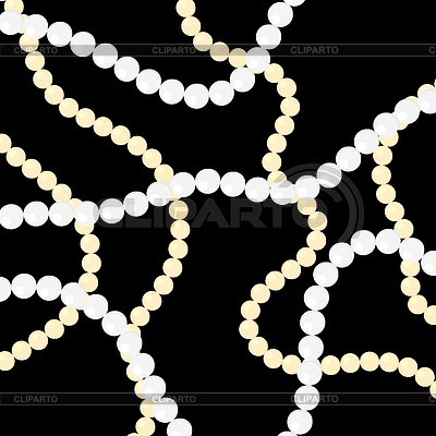White and Yellow Pearls on Dark Background | Stock Vector Graphics |ID 7642071