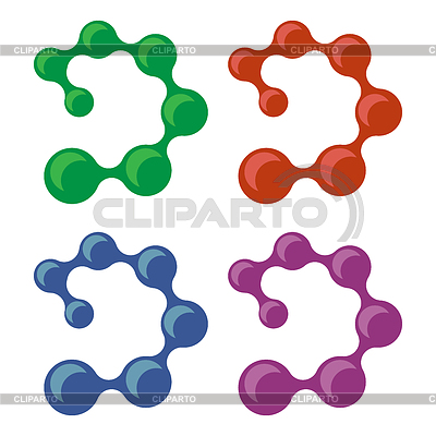 Juego de puntos Metaball Connect. Cadena de moléculas. Círculo | Ilustración vectorial de stock |ID 7642495