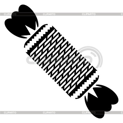 Icono de caramelo de silueta. Plantilla de comida dulce. Azúcar | Ilustración vectorial de stock |ID 7647119