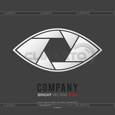 Shutter eye conceptual flat abstract icon | Stock Vector Graphics |ID 5201476