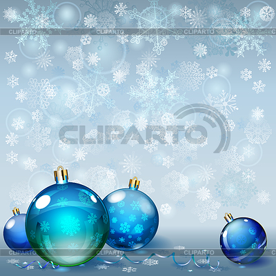 Fondo de Navidad con copos de nieve y la Navidad | Ilustración vectorial de stock |ID 5111646