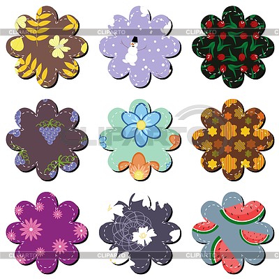 Flores del libro de recuerdos en blanco backgroound | Ilustración vectorial de stock |ID 5332796