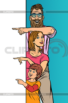 Announcement advertising. family dad mom son | Stock Vector Graphics |ID 6863074