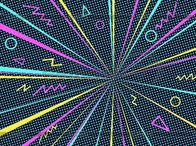 Fondo retro de color de los años 80 | Ilustración vectorial de stock |ID 7006171