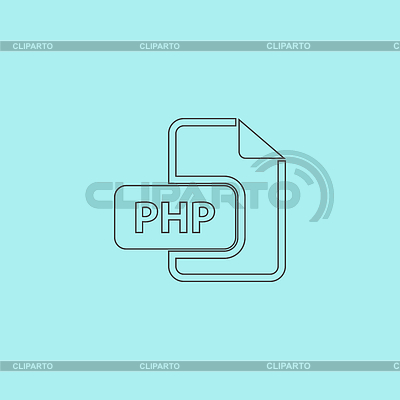 PHP archivo informático símbolo extensión | Ilustración vectorial de stock |ID 5356913
