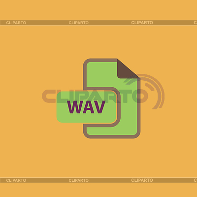 WAV icono de la extensión de archivo de audio | Ilustración vectorial de stock |ID 5534147