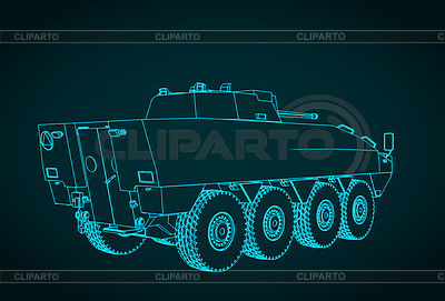 Infanterie-Kampffahrzeug-Zeichnung | Stock Vektorgrafik |ID 7649972