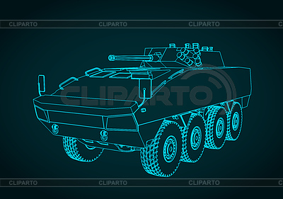 Vehículo de combate de infantería | Ilustración vectorial de stock |ID 7649973
