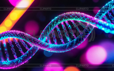 Dna molecule close up on bokeh background | High resolution stock illustration |ID 7653175