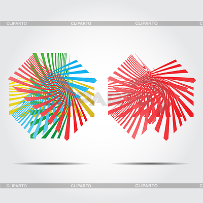 Conjunto de insignias de colores | Ilustración vectorial de stock |ID 5128445
