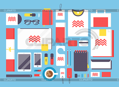 Flat style mockup design templateign | Stock Vector Graphics |ID 5458923