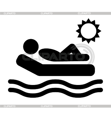 Verano Relax Solarium Pictogramas plana iconos de personas | Ilustración vectorial de stock |ID 5479434