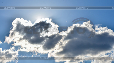Serene sky with clouds and glowing sunlight | High resolution stock photo |ID 7655233