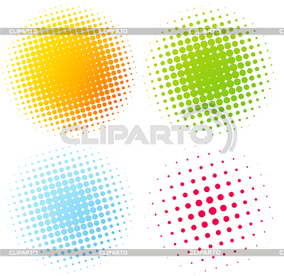 Conjunto de Elementos de semitono abstractos del diseño | Ilustración vectorial de stock |ID 5397254