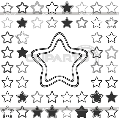 Line star logo design set | Stock Vector Graphics |ID 5489610