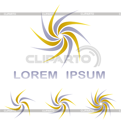 Tecnología abstracta conjunto de plantillas de oro plata | Ilustración vectorial de stock |ID 5491783