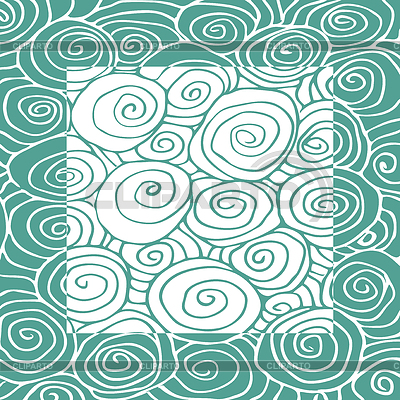 Wave hand-drawn pattern, waves frame square abstrac | Stock Vector Graphics |ID 5488448