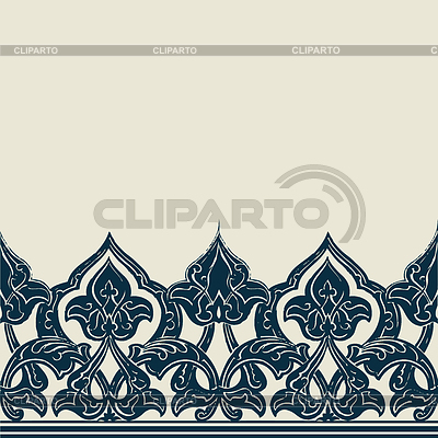 Frontera inconsútil ornamental (estilo árabe) | Ilustración vectorial de stock |ID 5488889