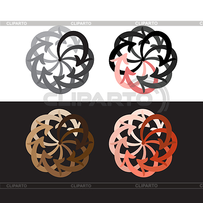 Establecer flechas de colores círculo diagrama | Ilustración vectorial de stock |ID 5489071