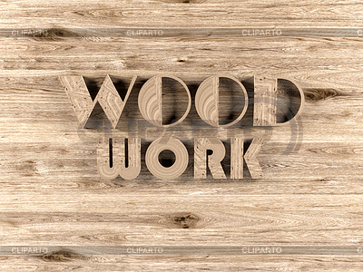 Fondo de madera con texto de carpintería, 3D | Ilustración de alta resolución |ID 6848945