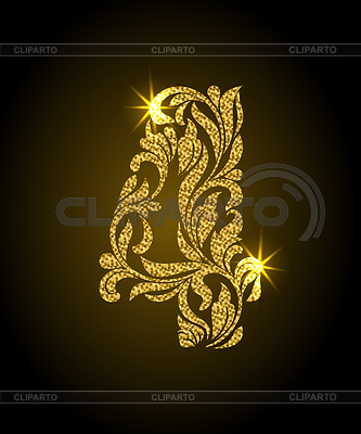 4. Decorative Font with swirls and floral elements. | Stock Vector Graphics |ID 6033852