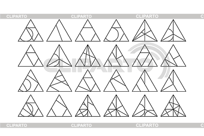 Conjunto de elementos de diseño de triángulo | Ilustración vectorial de stock |ID 6712371