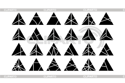 Conjunto de elementos de diseño de triángulo | Ilustración vectorial de stock |ID 6712373