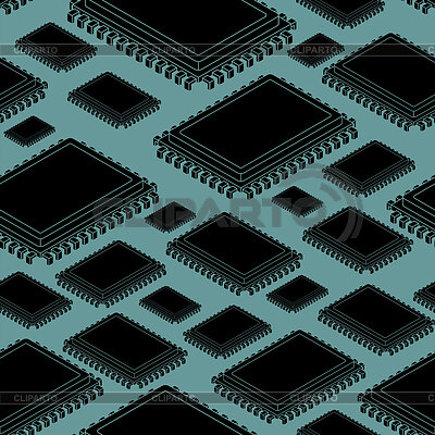 CPU-PC-Muster nahtlos. Prozessor-Hintergrund. | Stock Vektorgrafik |ID 7653569