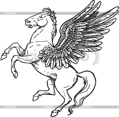 Heraldic pegasus | Stock Vector Graphics |ID 6820642