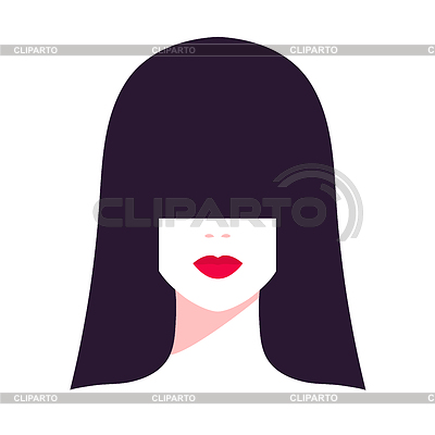 Retrato abstracto de mujer sin rostro. Mujer morena | Ilustración vectorial de stock |ID 7570480